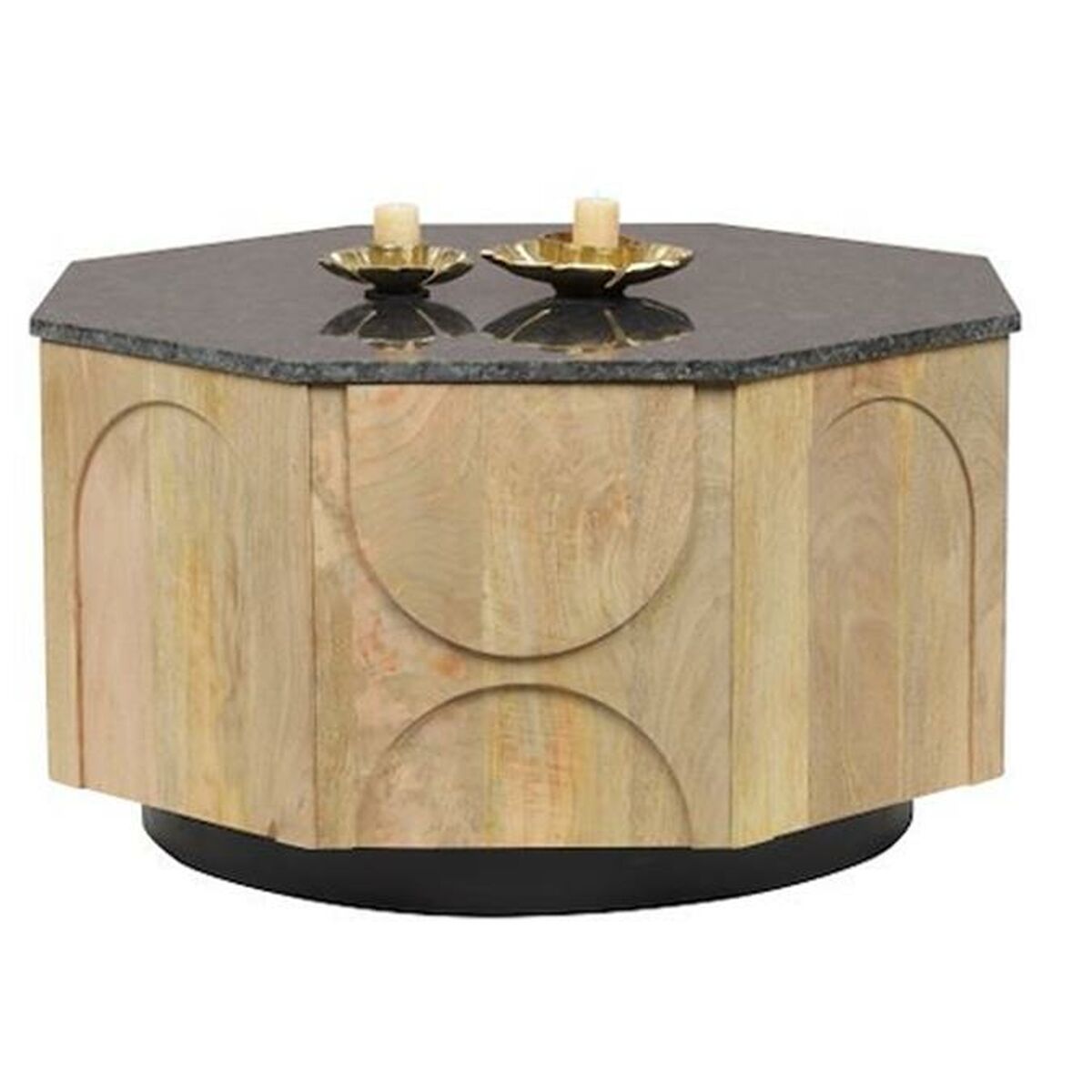 Soffbord DKD Home Decor Marmor Mangoträ 80 x 80 x 45 cm