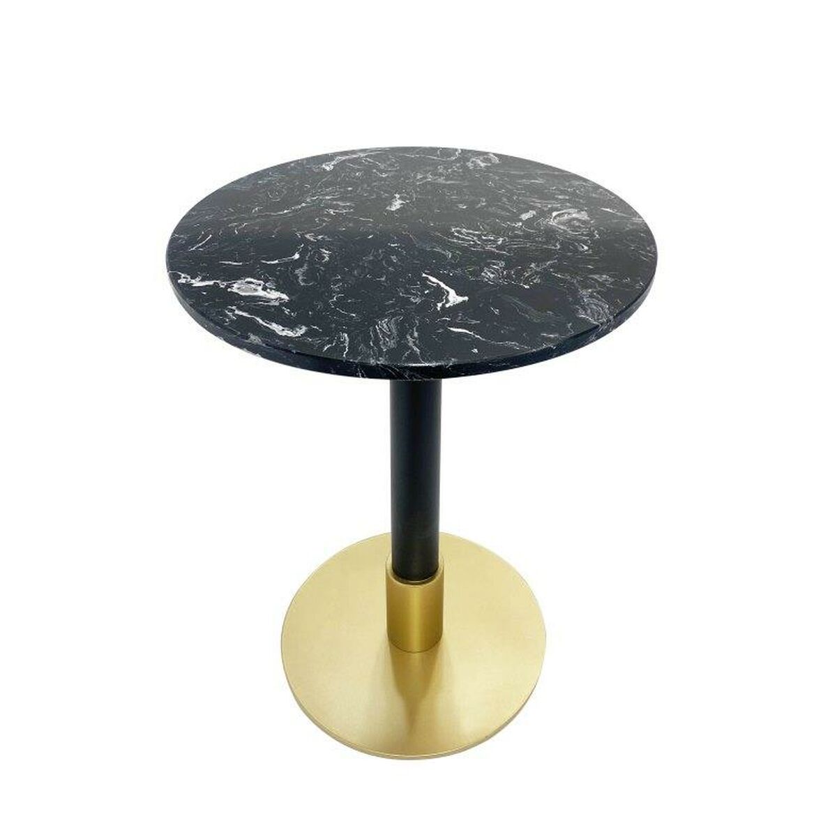 Sidobord DKD Home Decor 45 x 45 x 51 cm Svart Metall Marmor