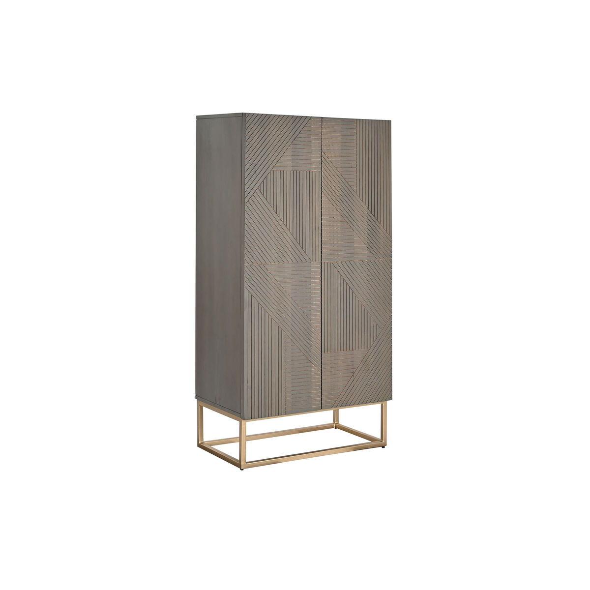 Skåp DKD Home Decor 70 x 38 x 140 cm Gyllene Trä Mörkgrå