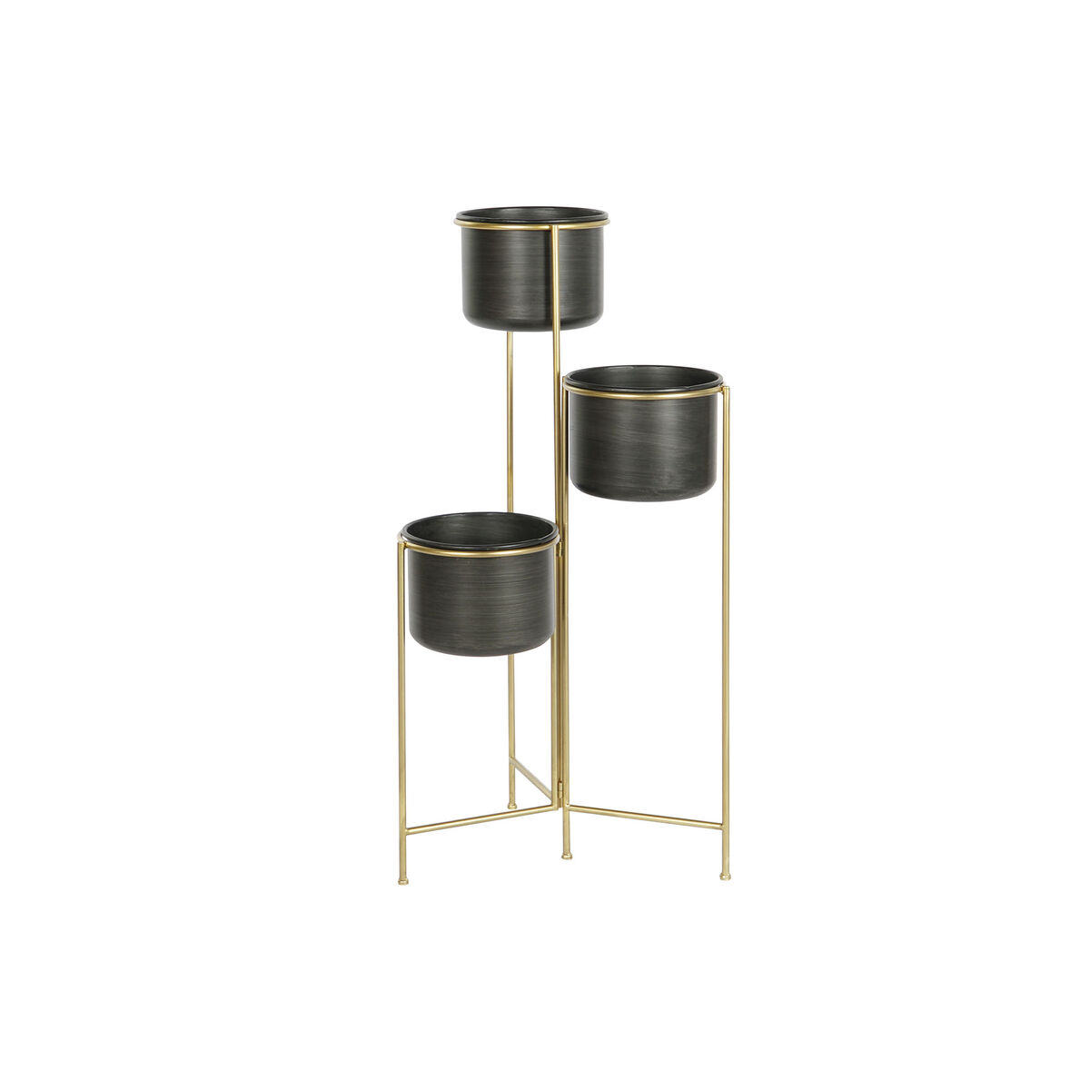 Kruka DKD Home Decor 30 x 21 x 80 cm Svart Gyllene Metall