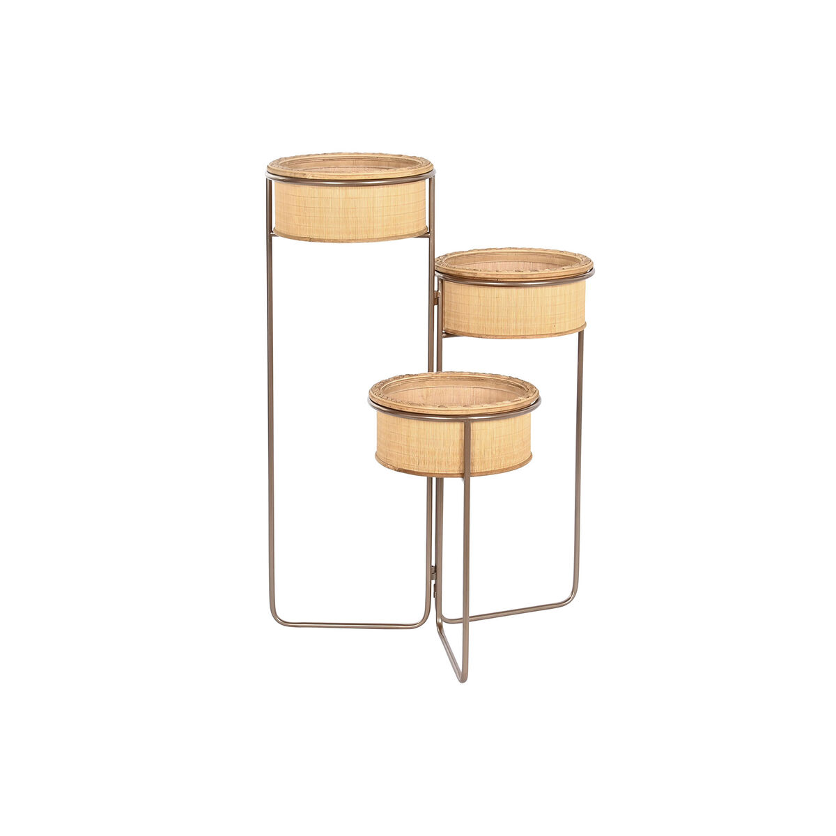 Kruka DKD Home Decor 55 x 42 x 79 cm Svart Brun Järn Bambu Tropiskt