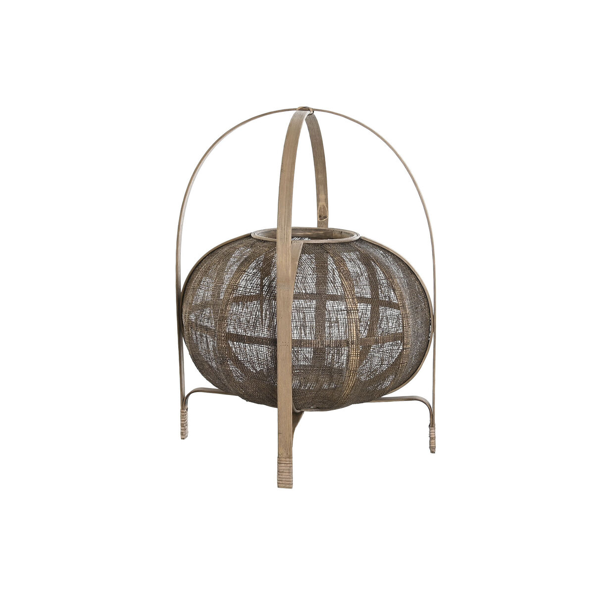 Ljusstakar DKD Home Decor Brun Naturell Bambu 35 x 35 x 47 cm