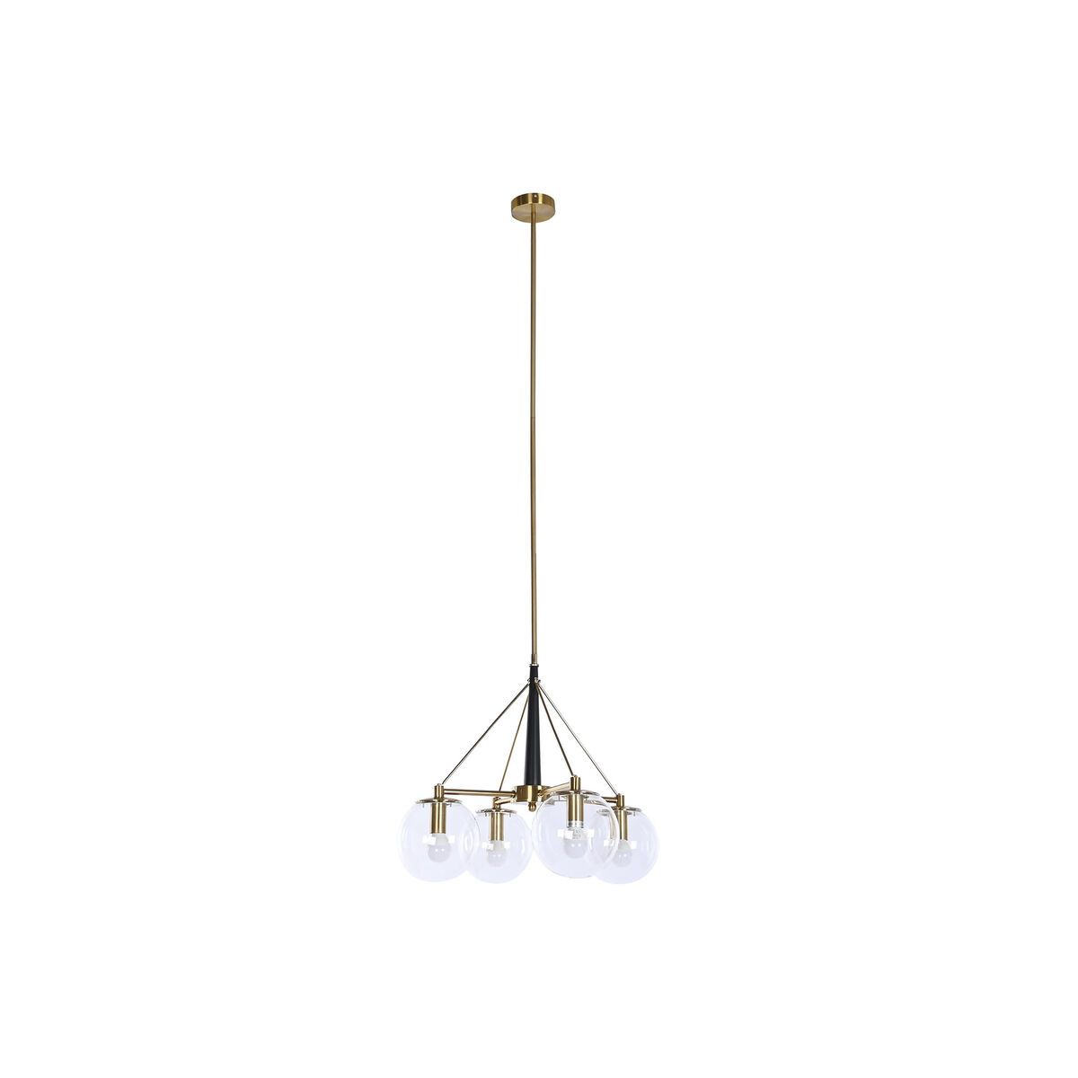 Taklampa DKD Home Decor 50 x 50 x 144 cm Glas Gyllene Metall 50 W