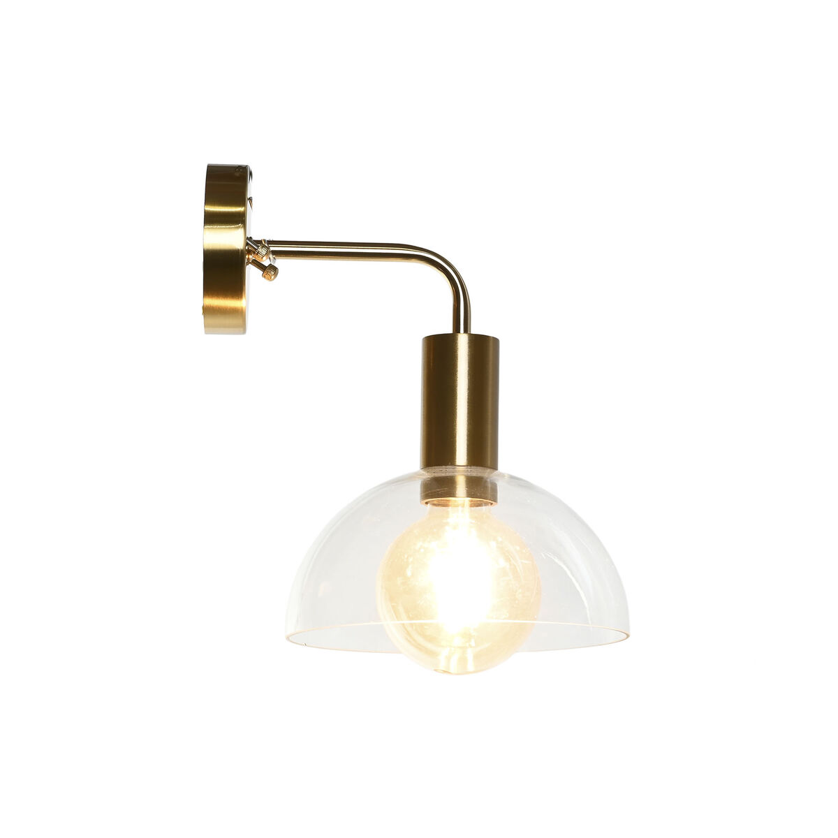 Vägglampa DKD Home Decor Gyllene Metall Glas 50 W Modern 220 V 20 x 25 x 28 cm
