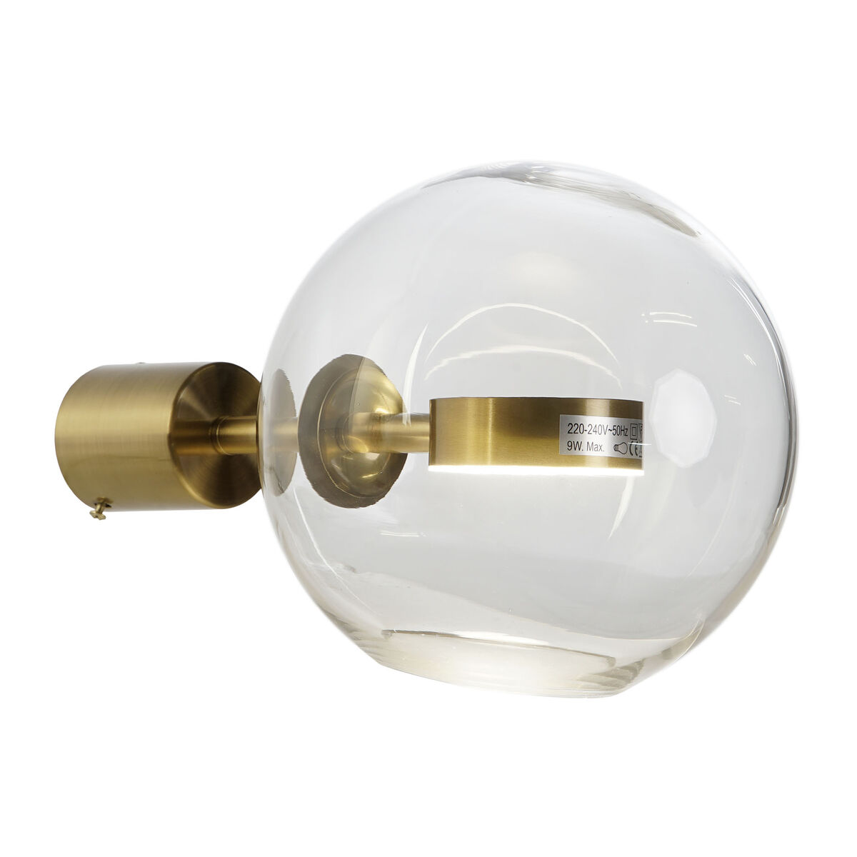 Vägglampa DKD Home Decor Glas Gyllene Metall Modern 20 x 25 x 20 cm