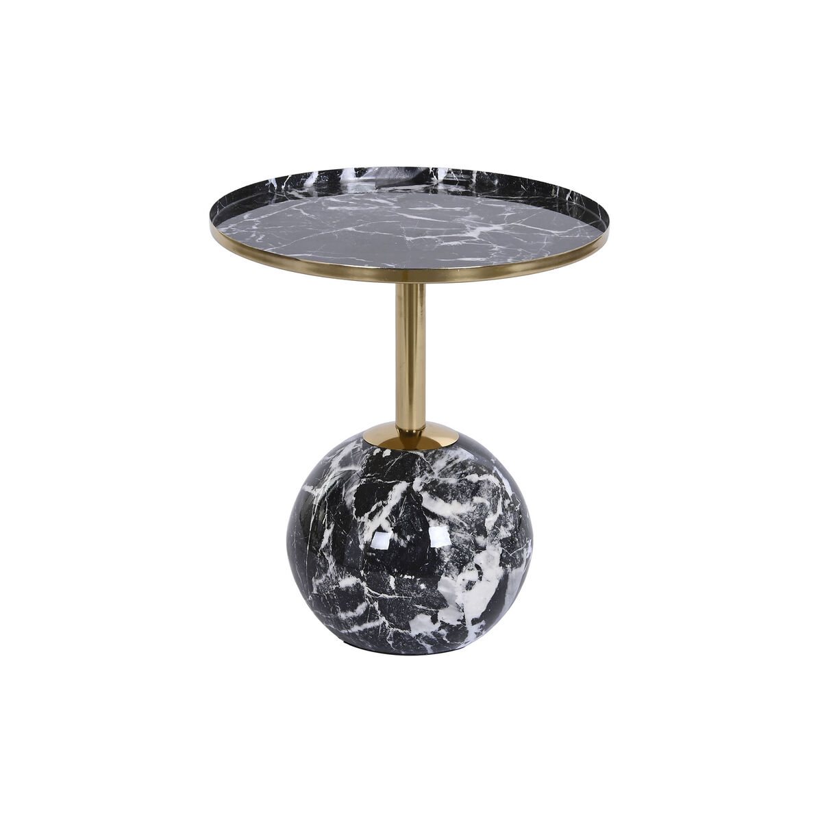 Sidobord DKD Home Decor 41 x 41 x 47 cm Svart Gyllene Järn