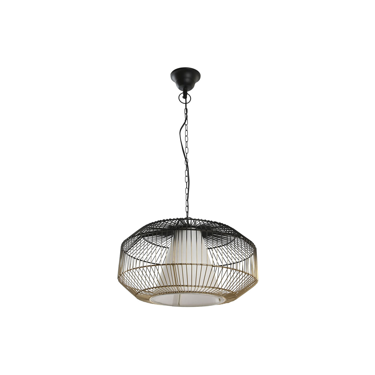 Taklampa DKD Home Decor 42 x 42 x 23 cm Svart Gyllene Järn 50 W
