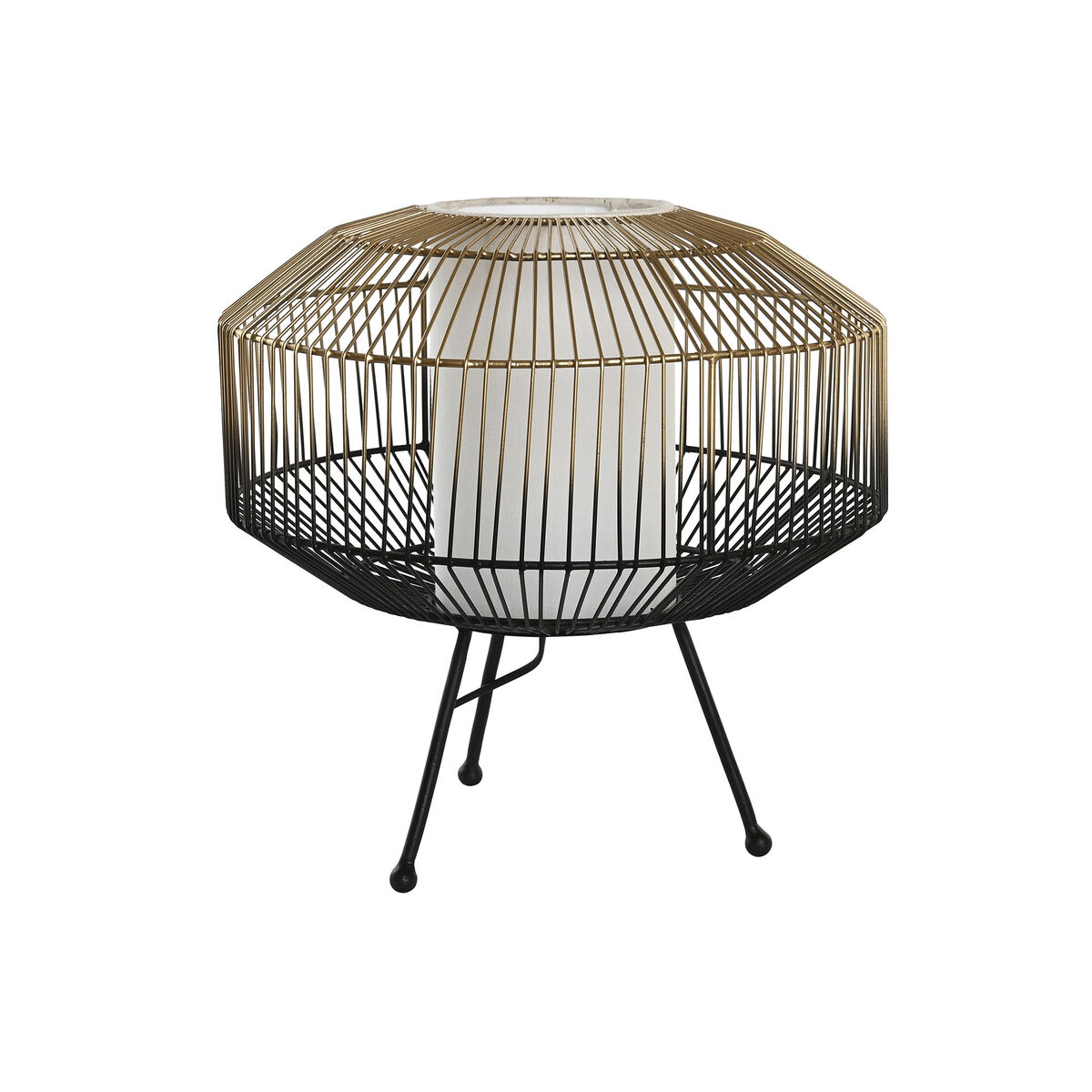 Bordslampa DKD Home Decor Svart Gyllene Järn 50 W 220 V 39 x 39 x 38 cm