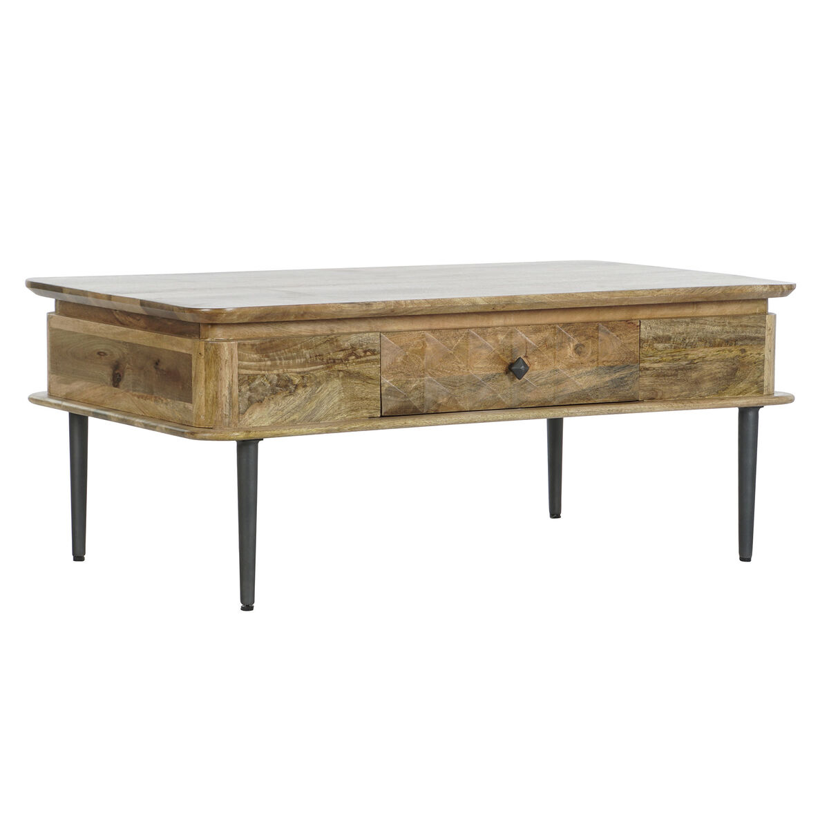 Soffbord DKD Home Decor 116 x 60 x 46 cm Metall Aluminium Mangoträ