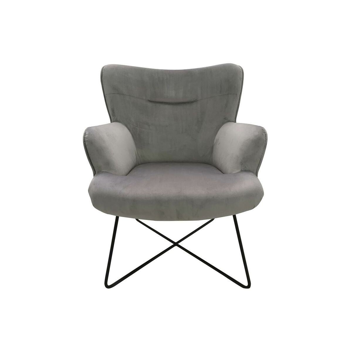 Fåtölj DKD Home Decor Grå Metall 67 x 81 x 87 cm