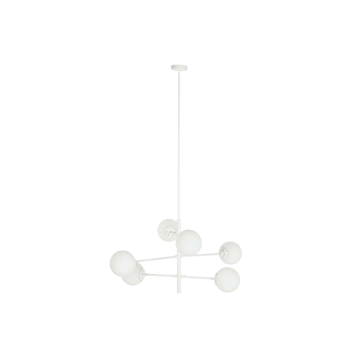 Taklampa DKD Home Decor 96 x 73 x 50 cm Glas Metall Vit 50 W