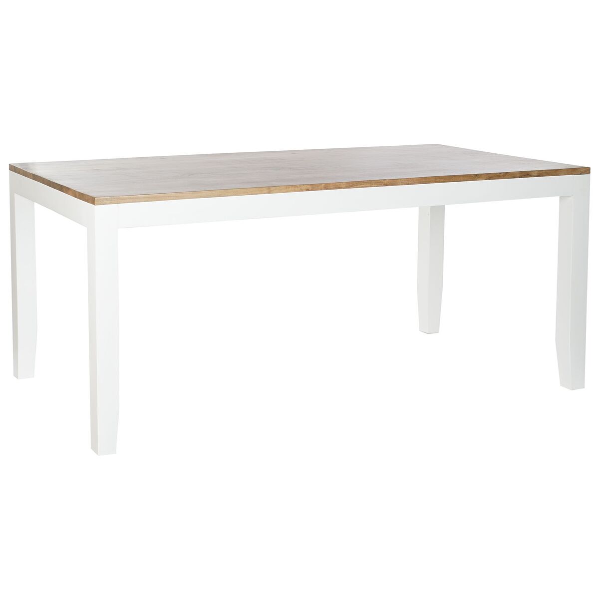 Matsalsbord DKD Home Decor Vit Brun Akaciaträ Mangoträ 200 x 100 x 80 cm