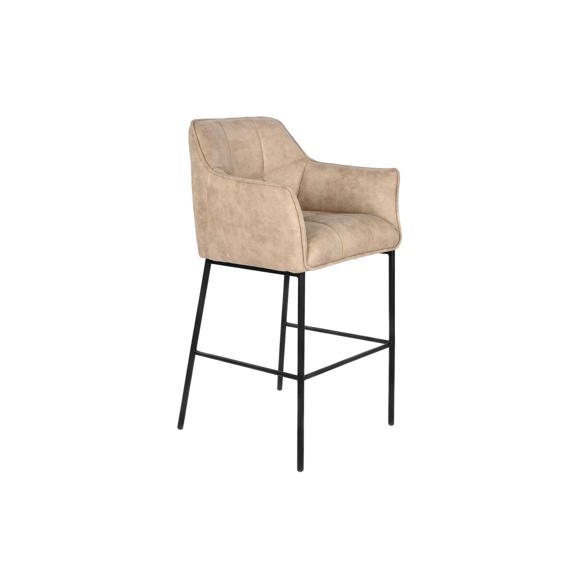 Sittpall DKD Home Decor Svart Beige Metall 59 x 60 x 107 cm