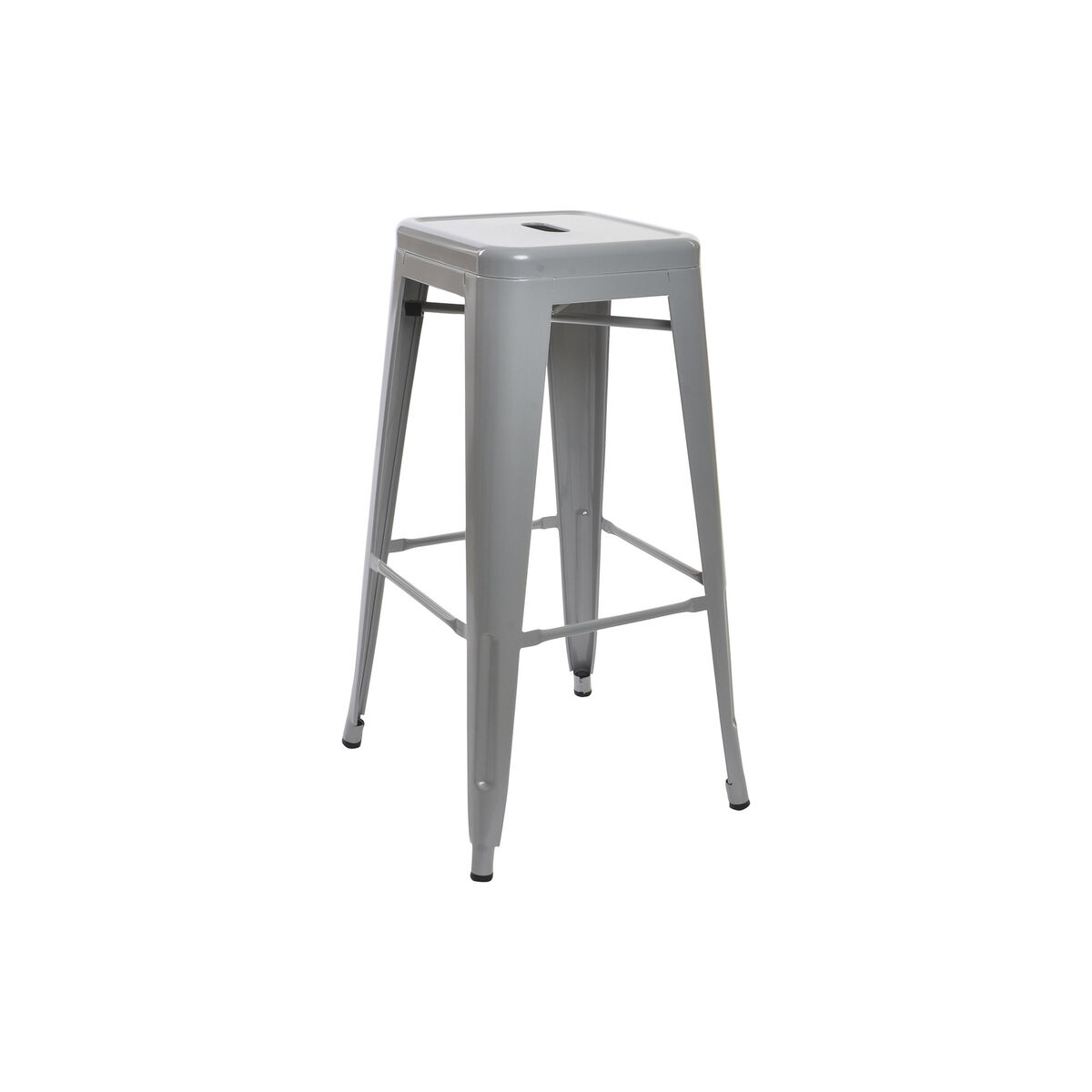 Sittpall DKD Home Decor 43 x 43 x 76 cm Grå Metall