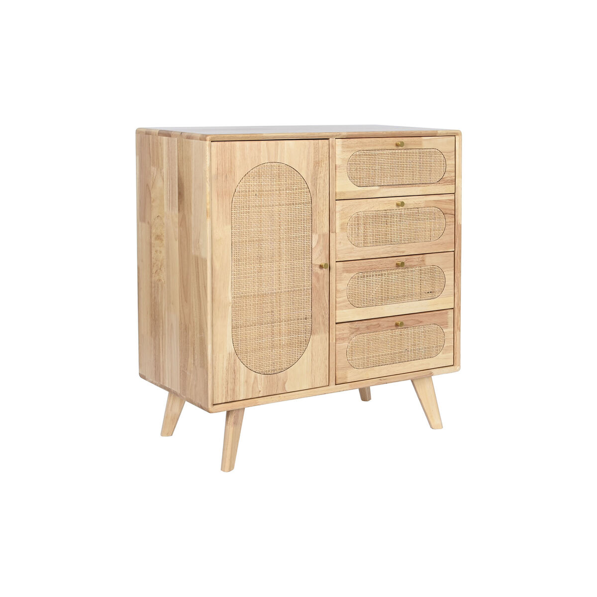 Skänk DKD Home Decor Naturell Metall Gummiträ 73,5 x 35 x 78 cm