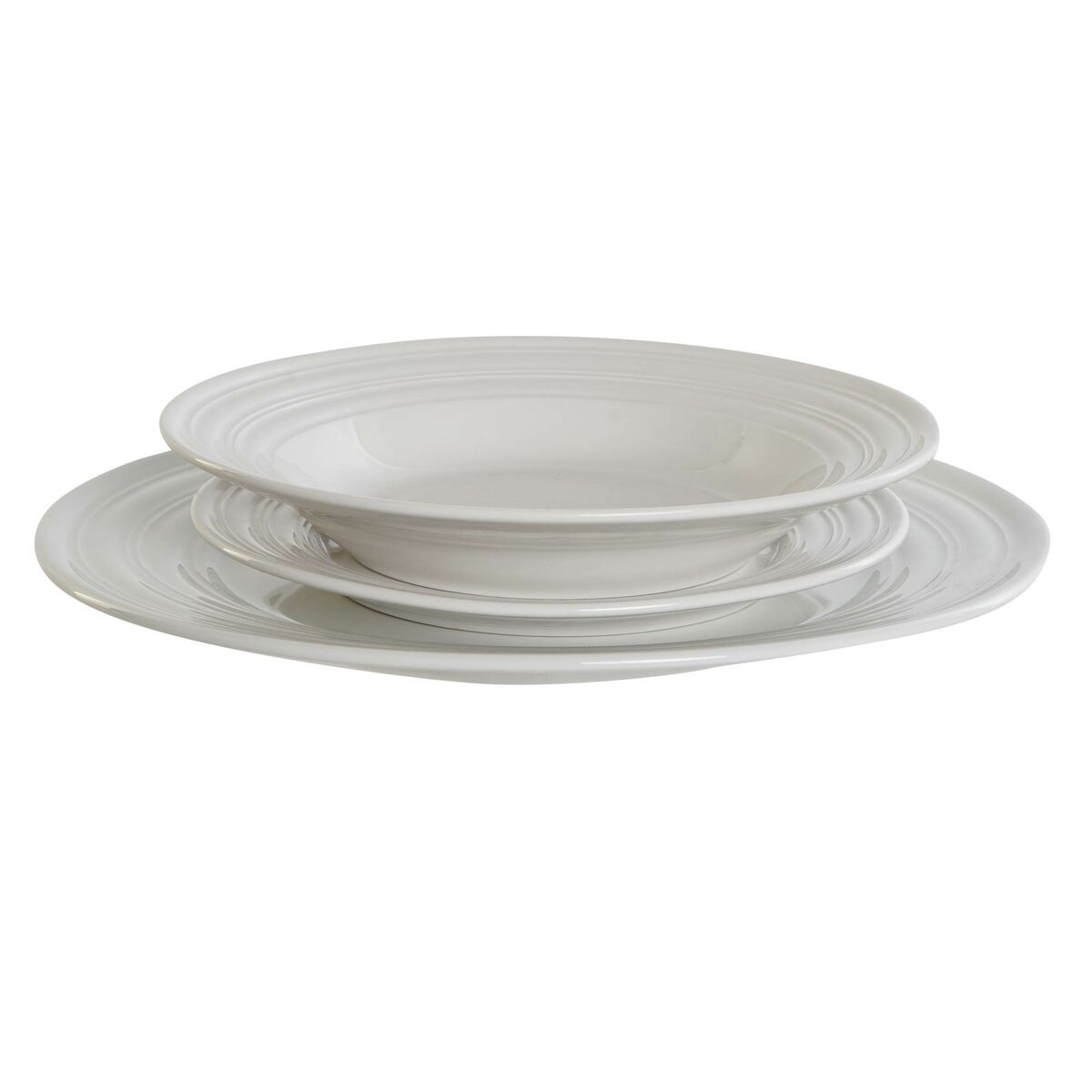 Servissats DKD Home Decor Vit Porslin 18 Delar