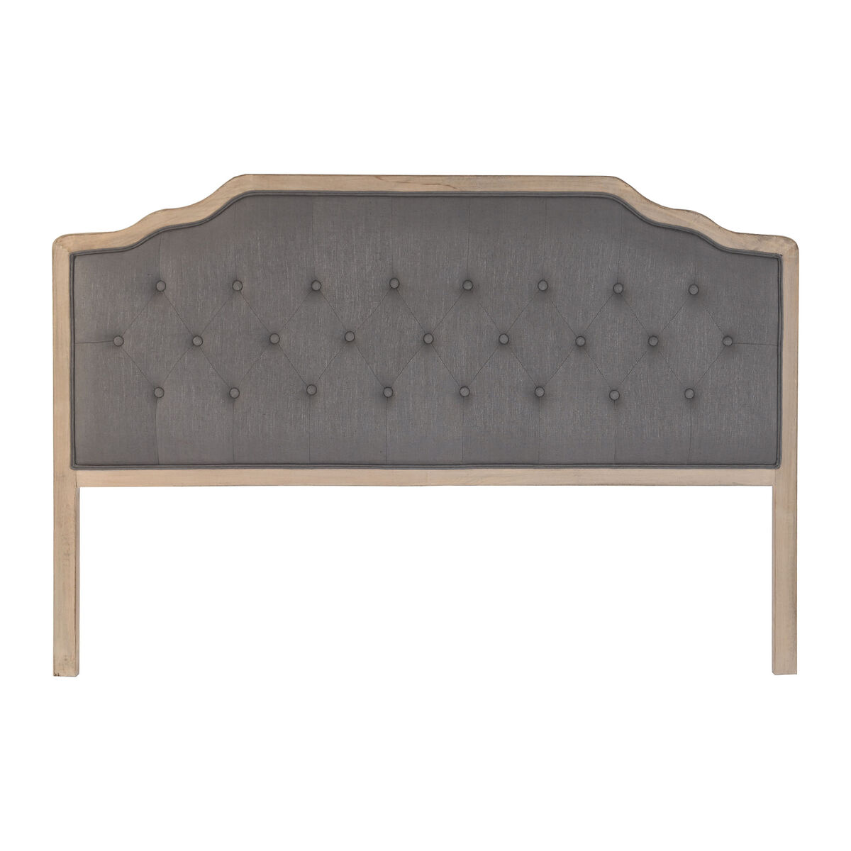 Sänggavel DKD Home Decor Mörkgrå Gummiträ 160 x 10 x 120 cm