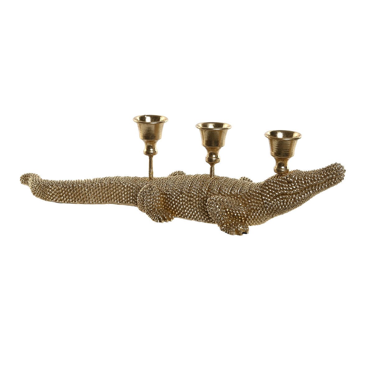 Prydnadsfigur Home ESPRIT Gyllene Kandelaber 42,5 x 12,5 x 11,5 cm