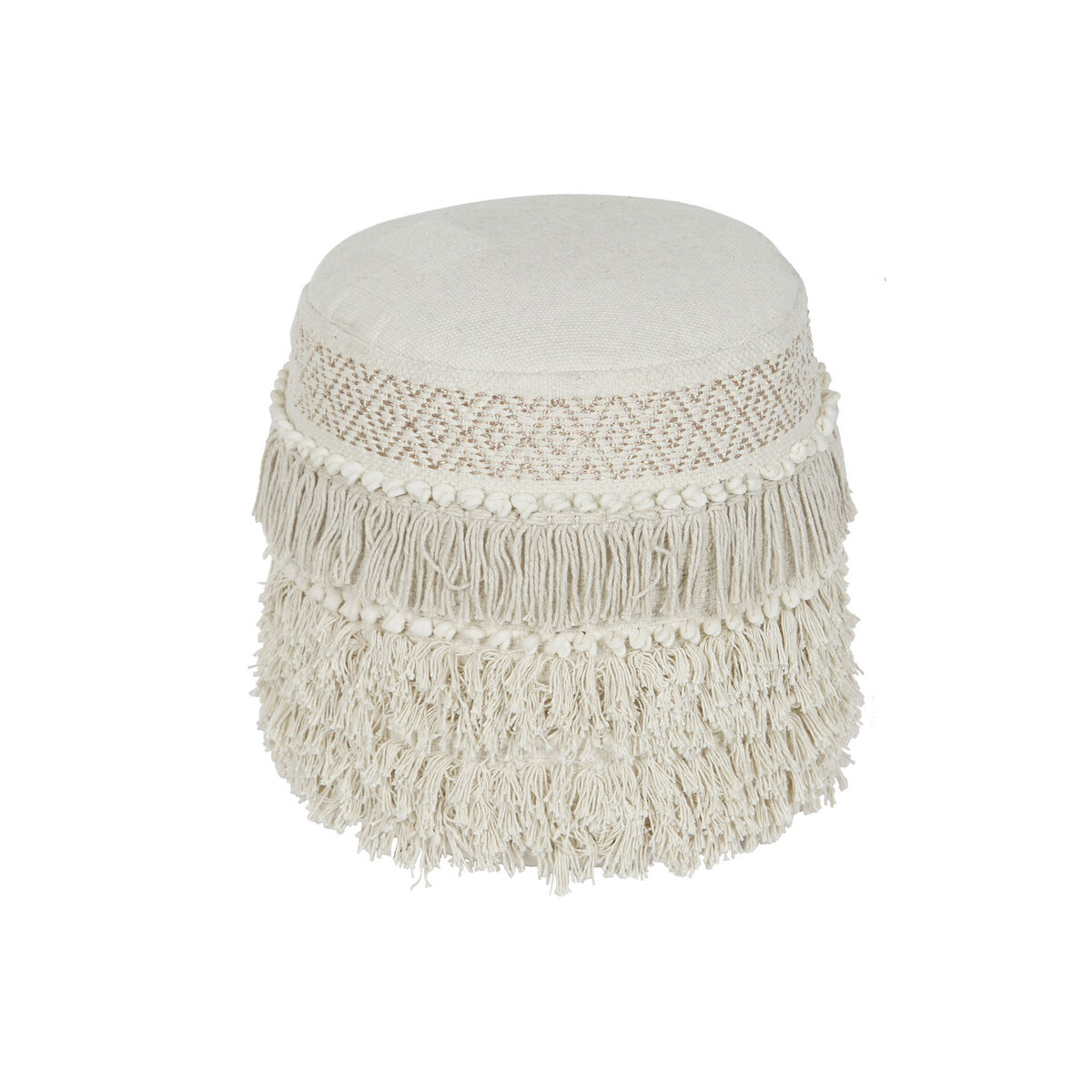 Fotpall Home ESPRIT Vit Frans 40 x 40 x 45 cm