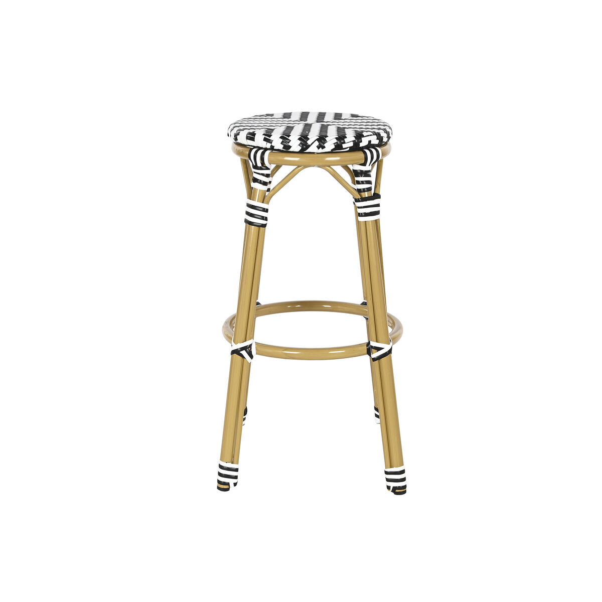 Sittpall Home ESPRIT Dvobarvna Metall syntetisk rattan 39,5 x 39,5 x 74,5 cm