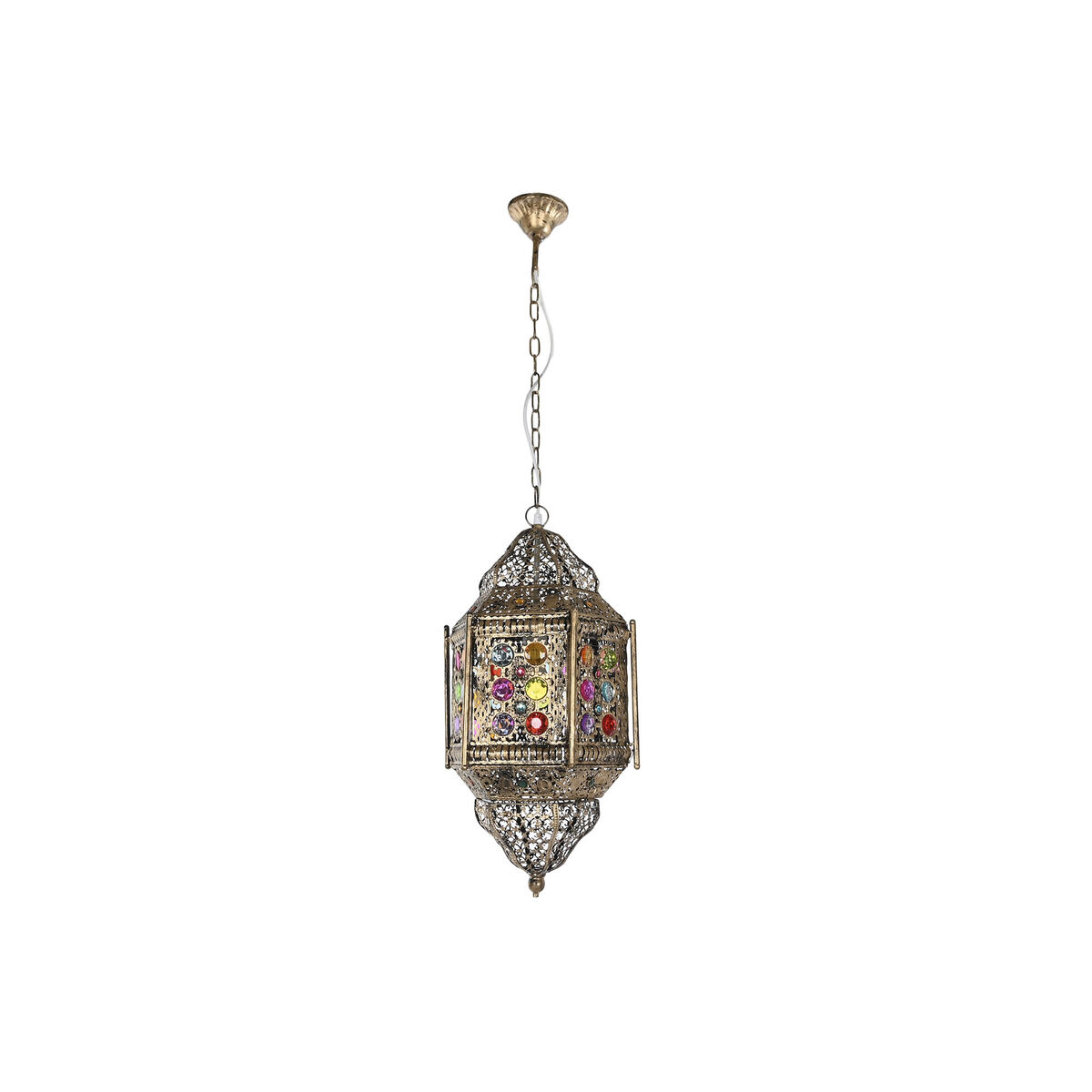 Taklampa Home ESPRIT Multicolour Gyllene Metall 50 W 29 x 26 x 105 cm