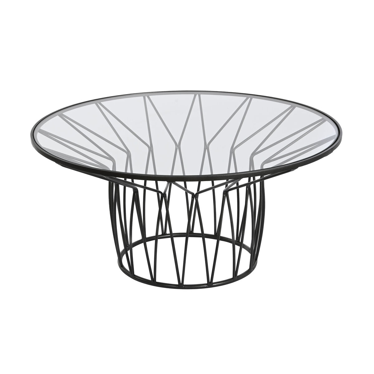 Soffbord Home ESPRIT Metall Glas 85 x 85 x 39 cm