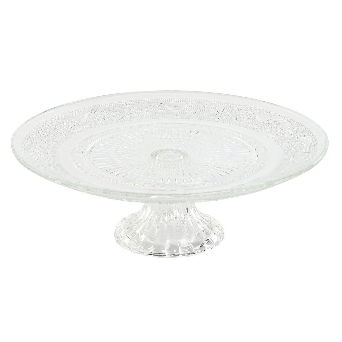 Snacksbricka Home ESPRIT Transparent Glas 23 x 23 x 8 cm