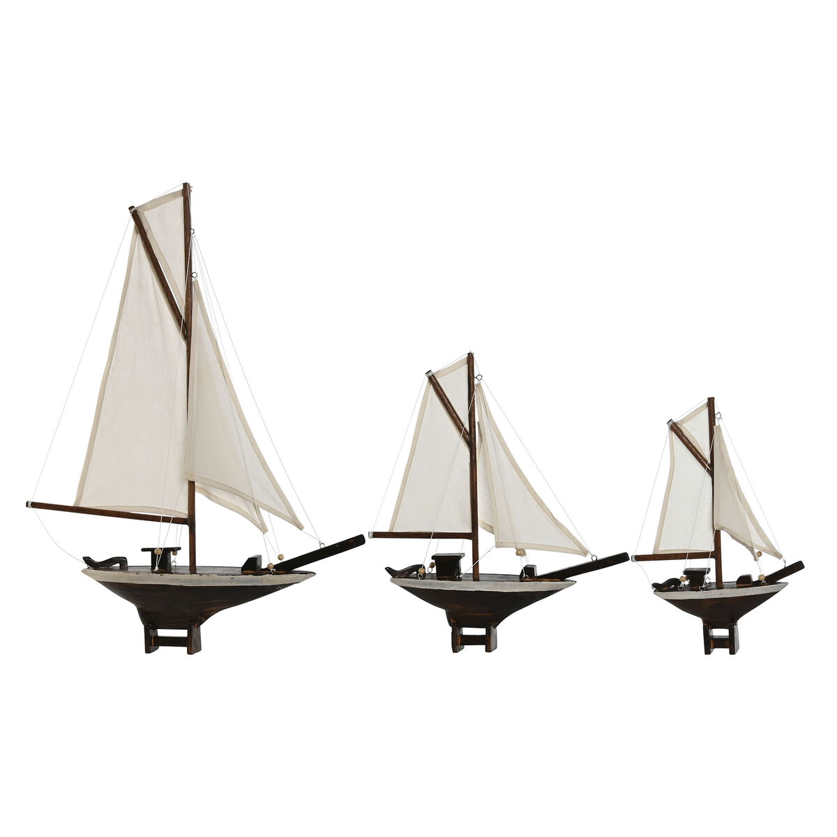 Prydnadsfigur Home ESPRIT Vit Brun Medelhavs 55 x 8 x 70 cm (3 Delar)