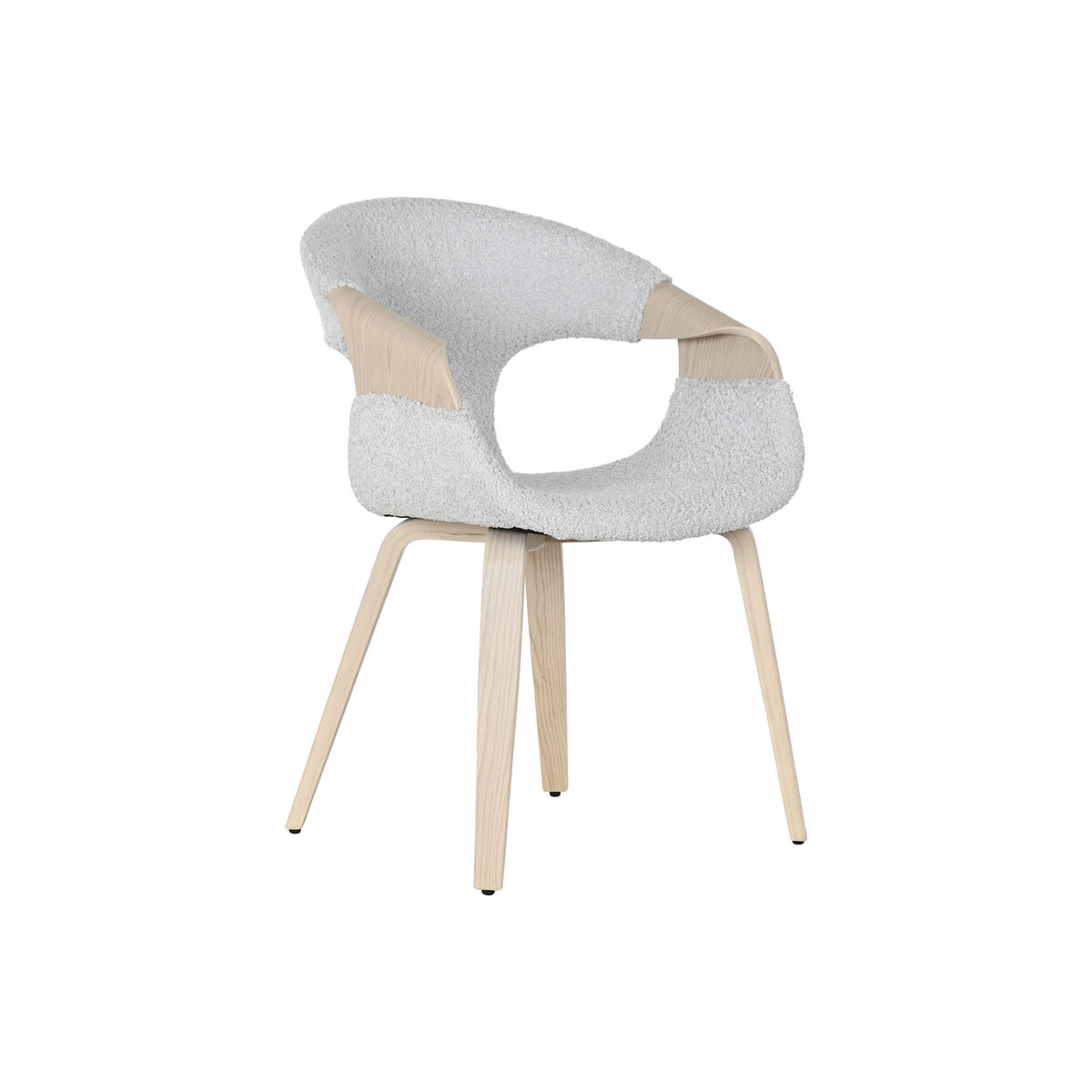 Matsalsstol Home ESPRIT Grå Polyester Trä 55,5 x 67,5 x 80,5 cm