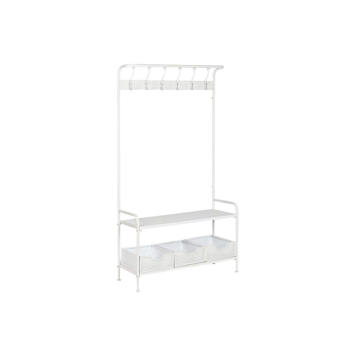 Hallmöbel med lådor Home ESPRIT Vit Metall 110 x 36 x 186 cm
