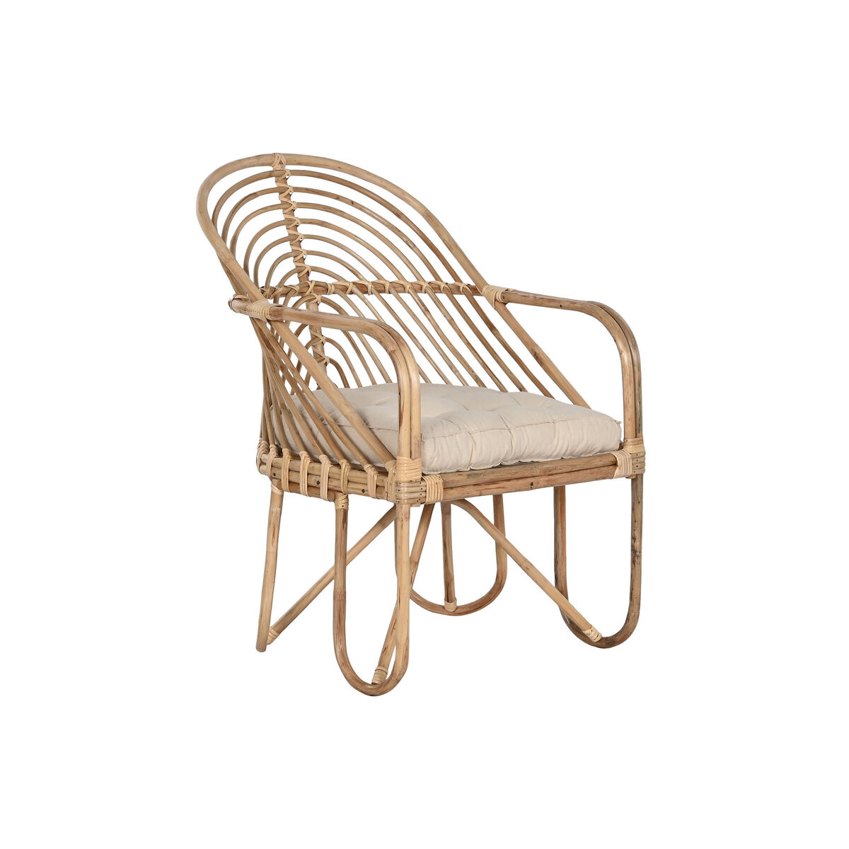 Kerti szék Home ESPRIT Bambu Rattan 58 x 61 x 87 cm