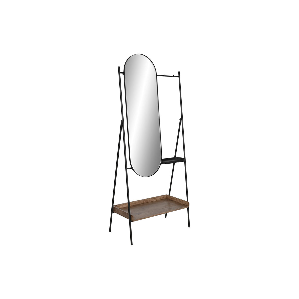 Mottagare Home ESPRIT Svart Naturell Metall Gran 80 x 41 x 183 cm