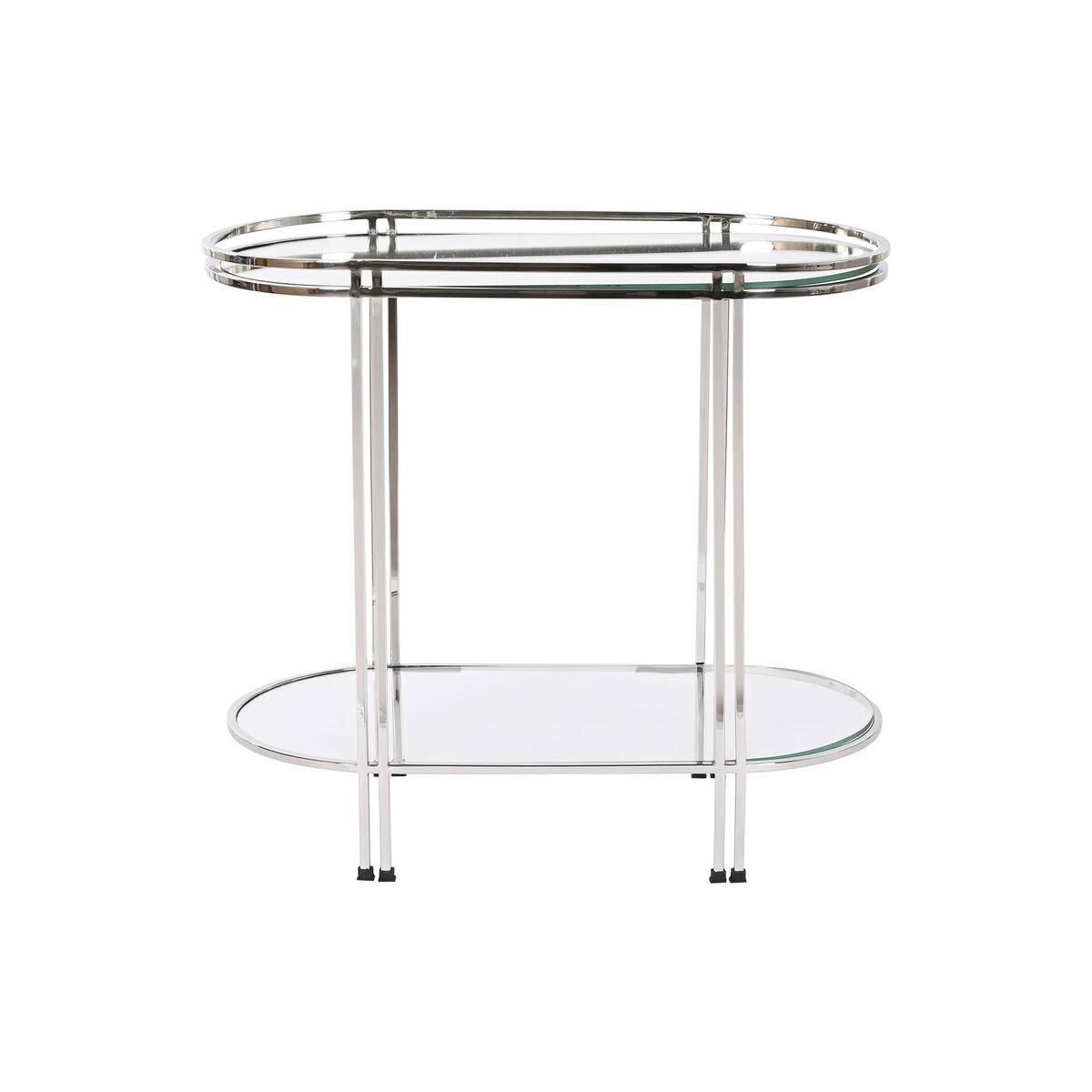 Sidobord Home ESPRIT Silvrig Stål Speglar 70 x 35 x 63 cm