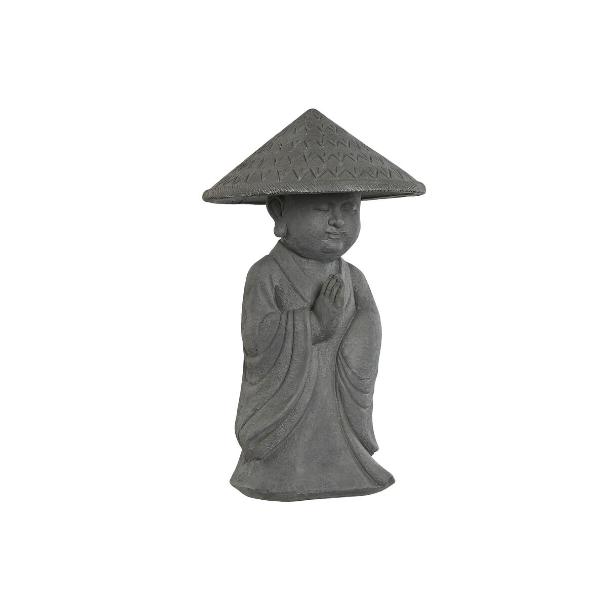 Prydnadsfigur Home ESPRIT Grå Munk Orientalisk 30 x 30 x 51 cm