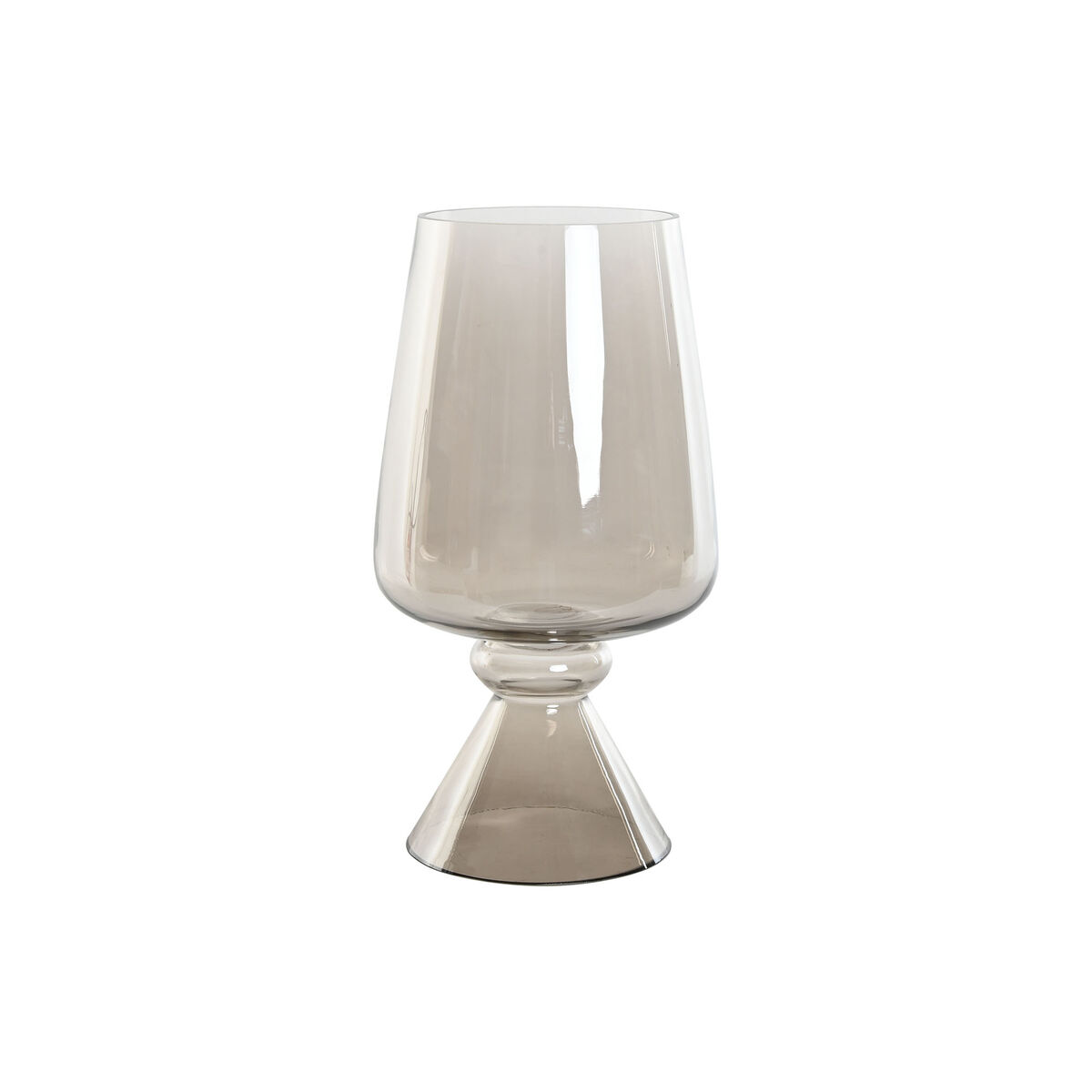 Ljusstakar Home ESPRIT Transparent Glas 24 x 24 x 43 cm