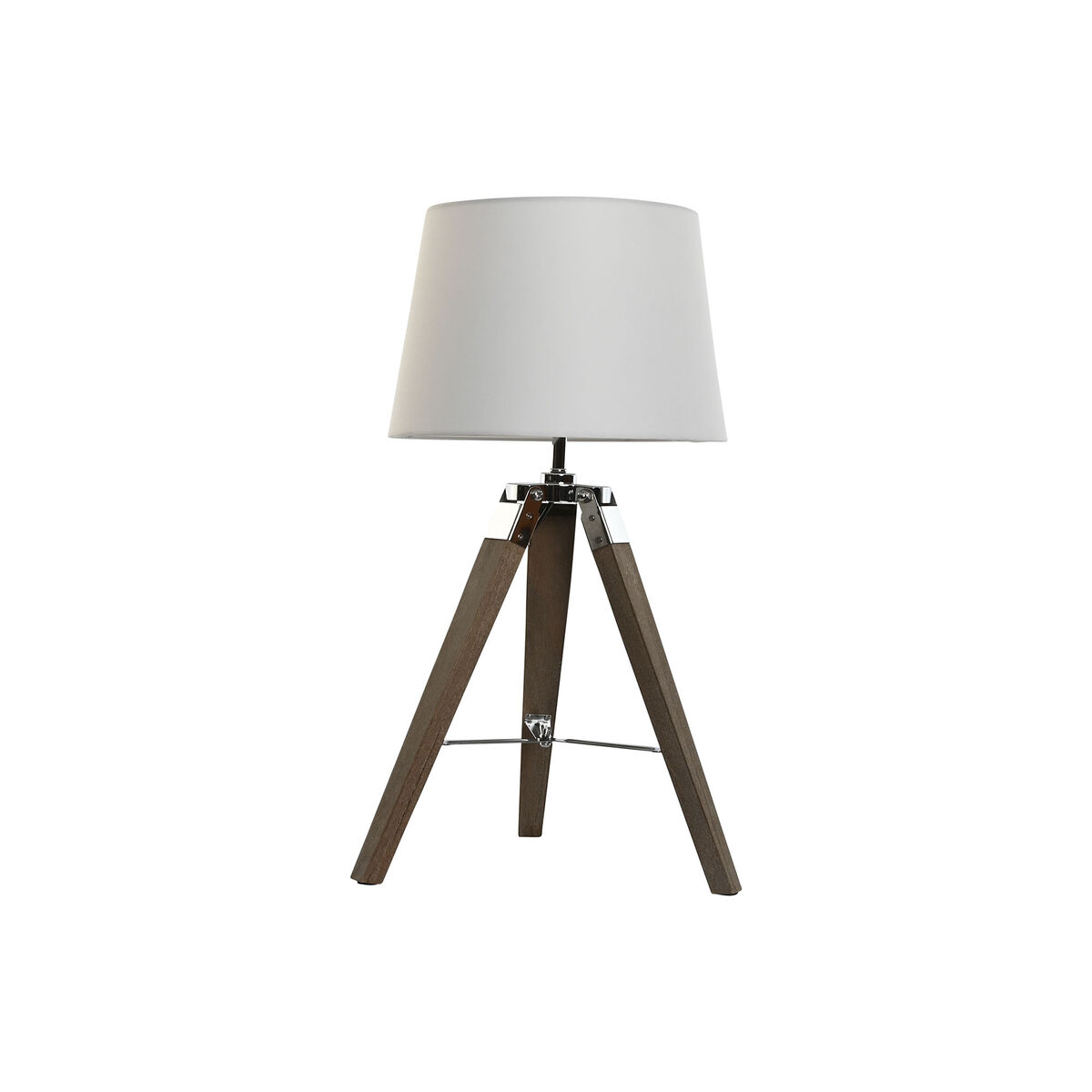 Bordslampa Home ESPRIT Vit Brun Trä 36 x 36 x 60 cm