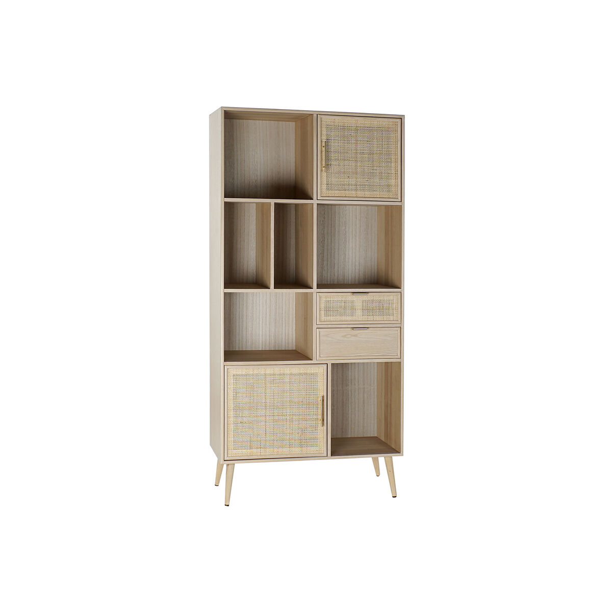 Bokhylla Home ESPRIT Naturell Paulowniaträ Trä MDF 90 x 37 x 189 cm