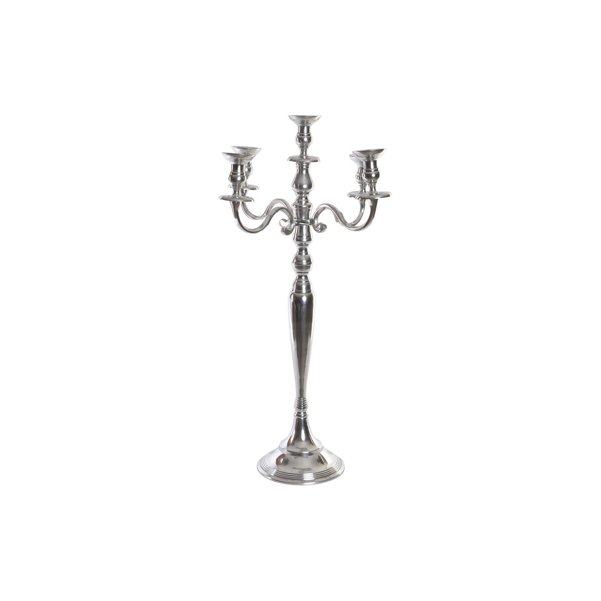 Kandelaber Home ESPRIT Silvrig Aluminium Kromad 42 x 42 x 70 cm