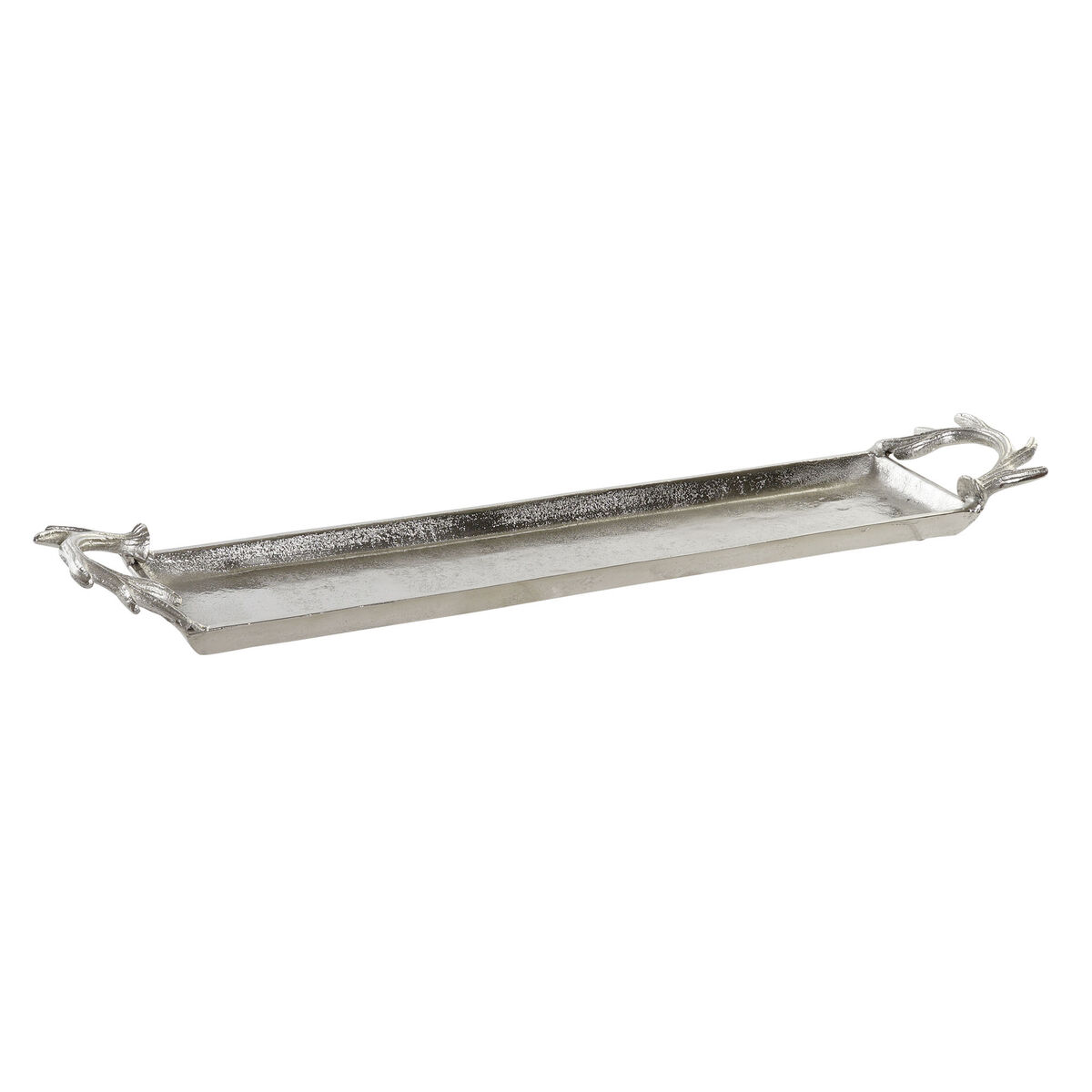 Bordsdekoration Home ESPRIT Silvrig Aluminium 69 X 13 X 5 cm