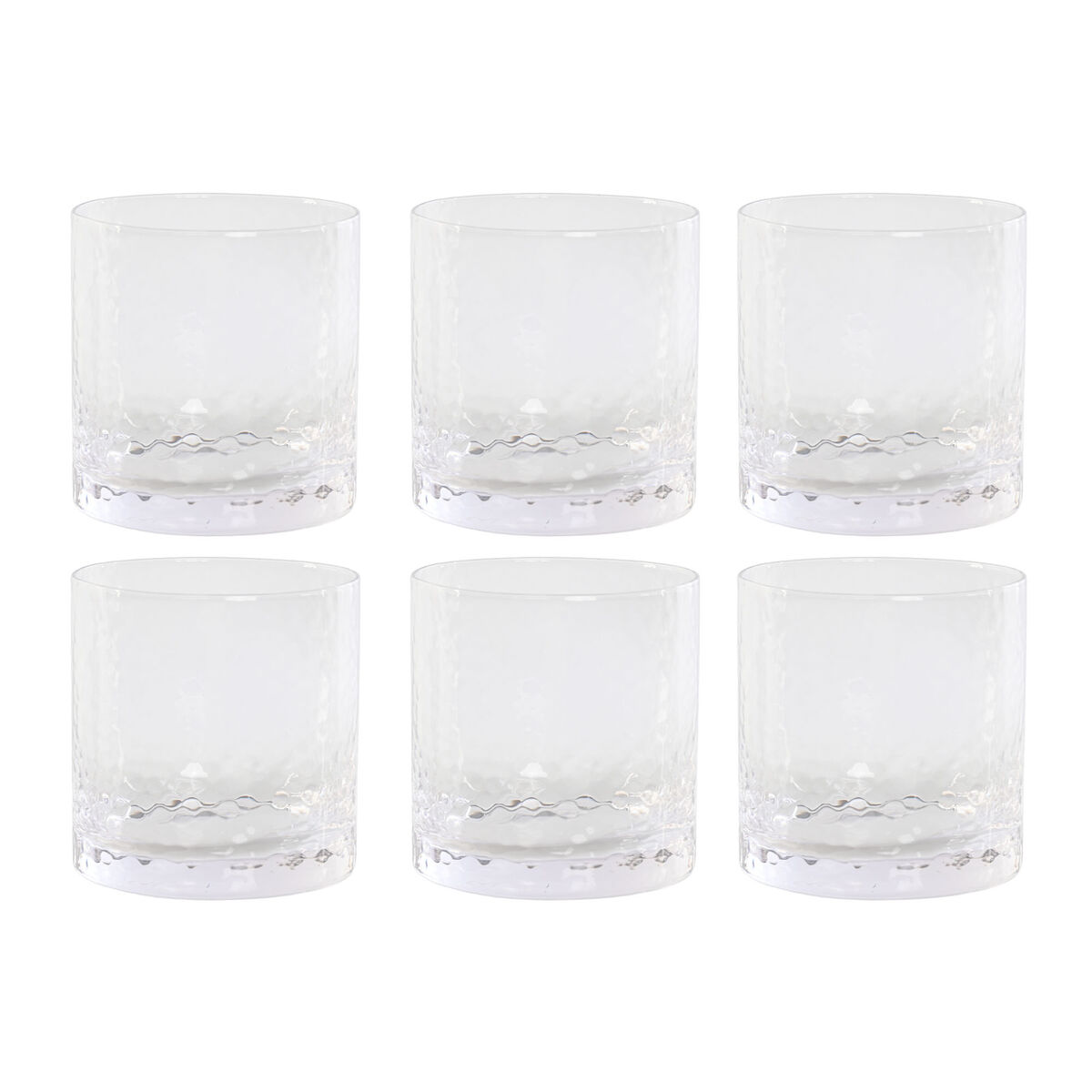 Glasset Home ESPRIT Transparent Glas Med relief (6 antal)