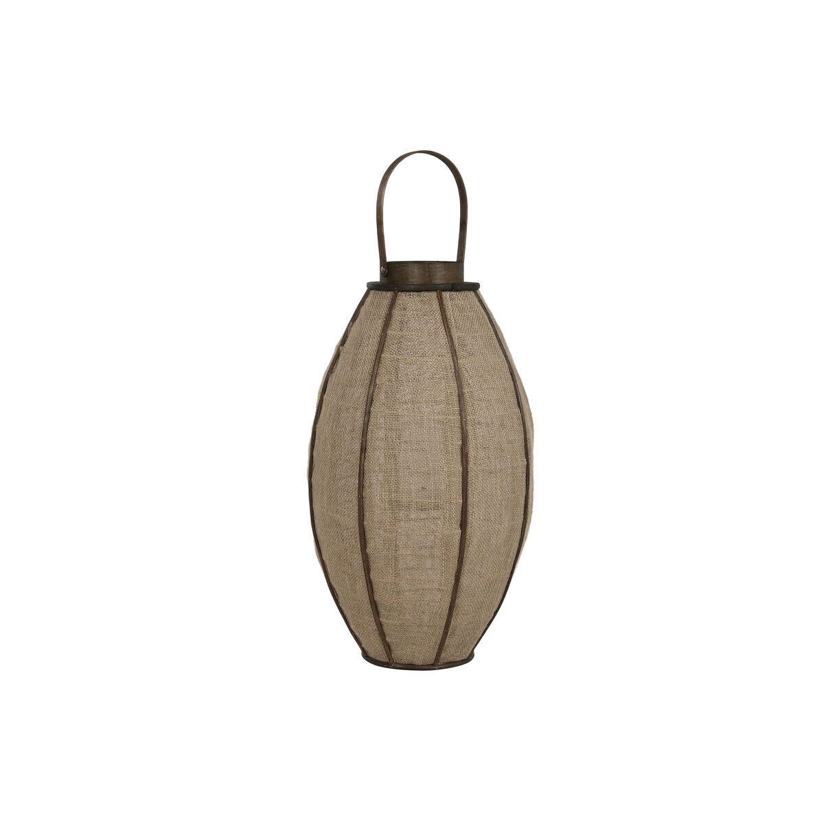 Ljusstakar Home ESPRIT Naturell Jute Bambu 34 x 34 x 60 cm