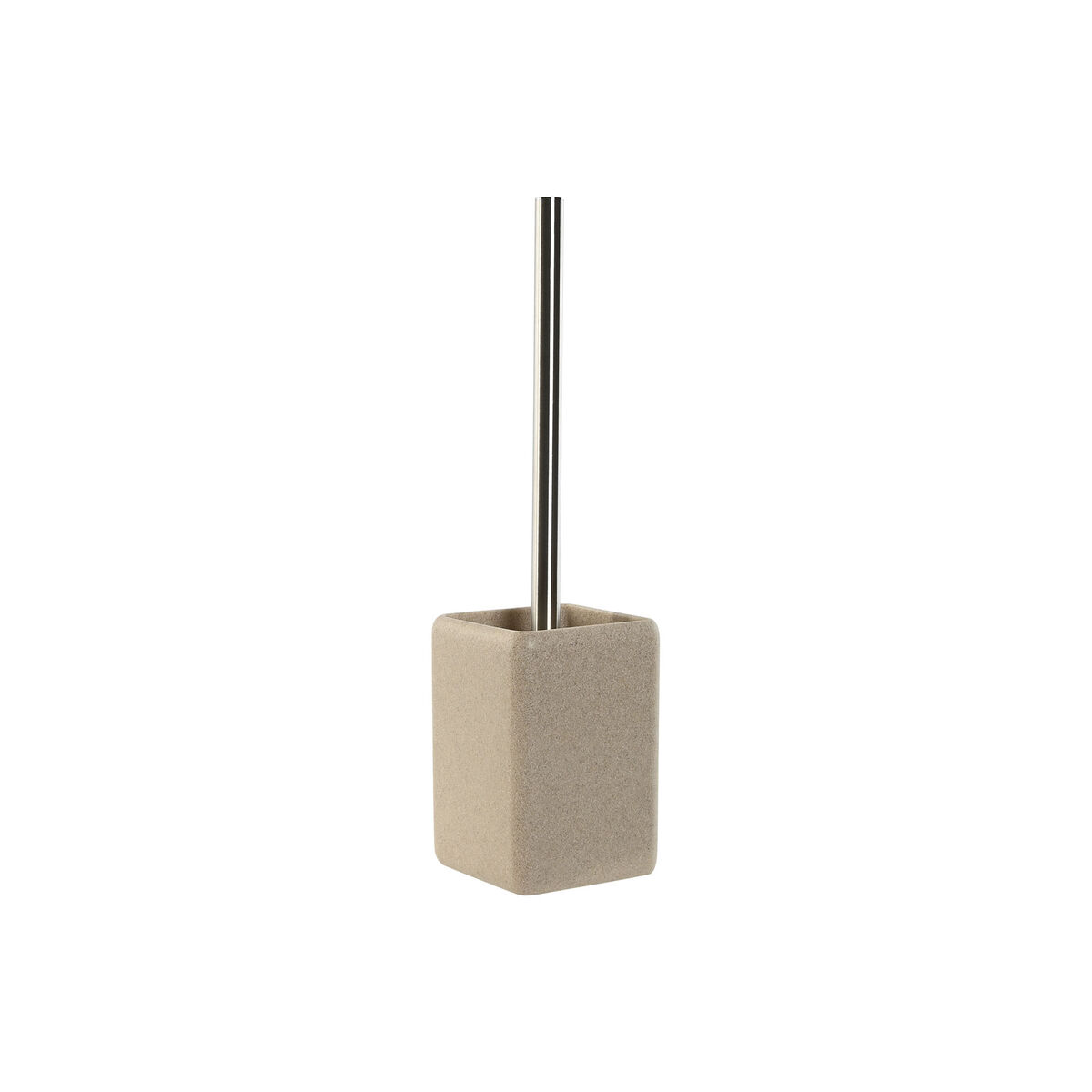 Toalettborste Home ESPRIT Kräm Silvrig Harts Polyetylen 9,5 X 9,5 X 36,5 CM