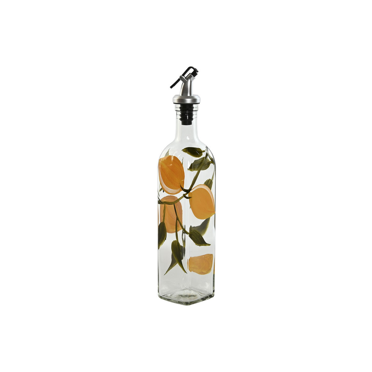 Oljeflaska Home ESPRIT Gul Rostfritt stål Glas 6 x 6 x 30,5 cm
