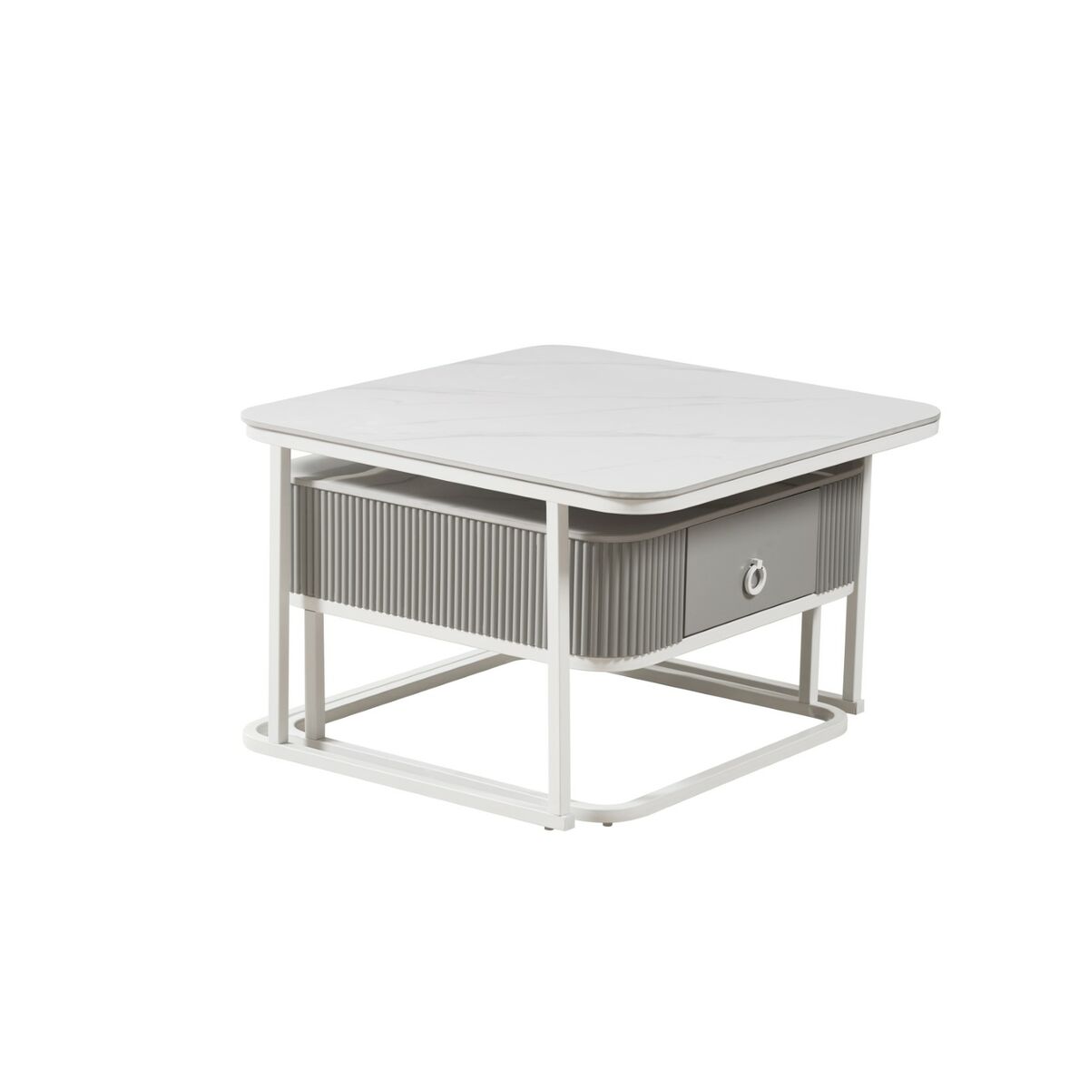 Soffbord Home ESPRIT Vit 70 x 70 x 45 cm