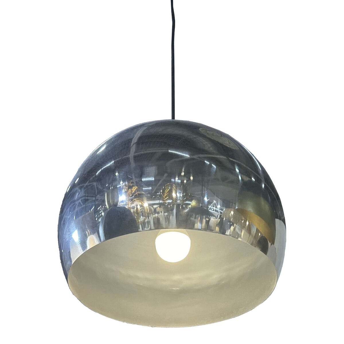 Taklampa Home ESPRIT Silvrig Metall 30 x 30 x 28 cm