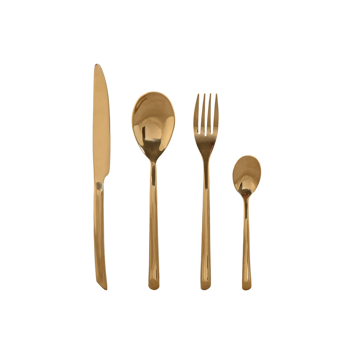 Bestick Home ESPRIT Gyllene Rostfritt stål 1,8 x 0,8 x 23,5 cm 16 Delar