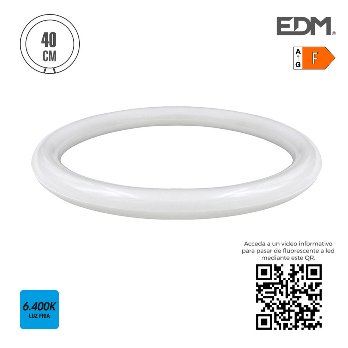 LED Tub EDM 31189 F 40 W 32 W G10Q 3400 Lm Ø 40 cm Rund (6400 K)