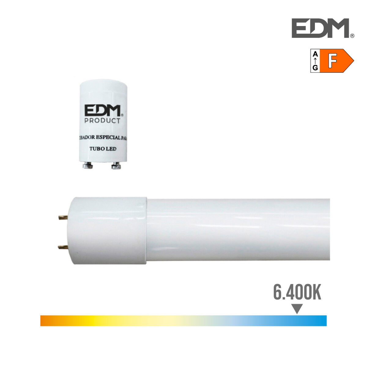 LED Tub EDM 31192 E F 22 W 58 W G13 T8 2420 Lm Ø 2,6 x 150 cm (6500 K)