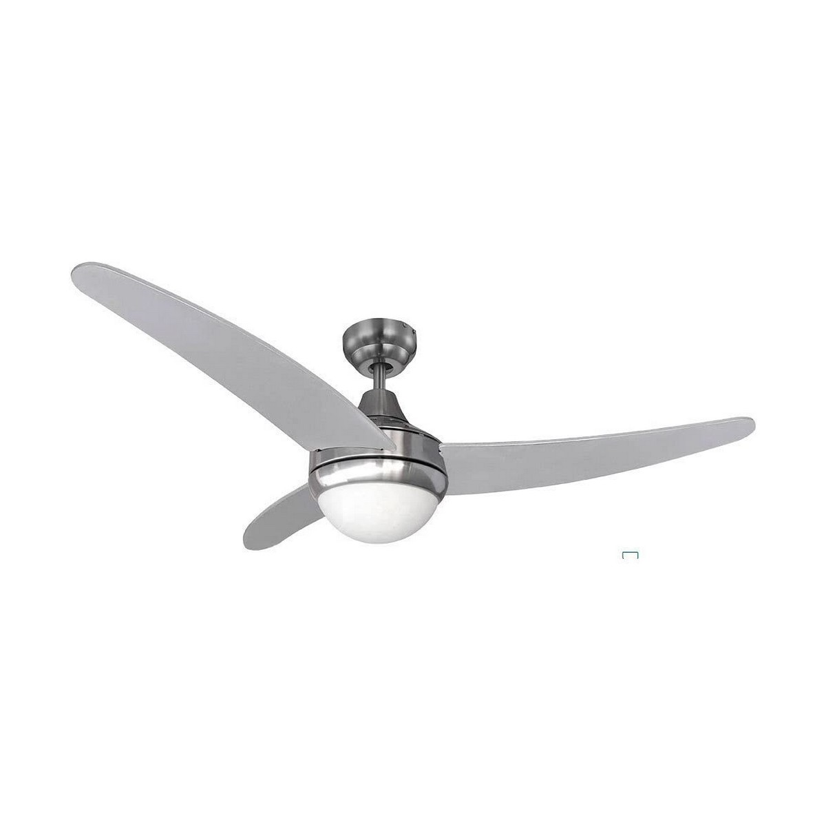 Takfläkt med belysning EDM 33804 Egeo Silvrig 60 W