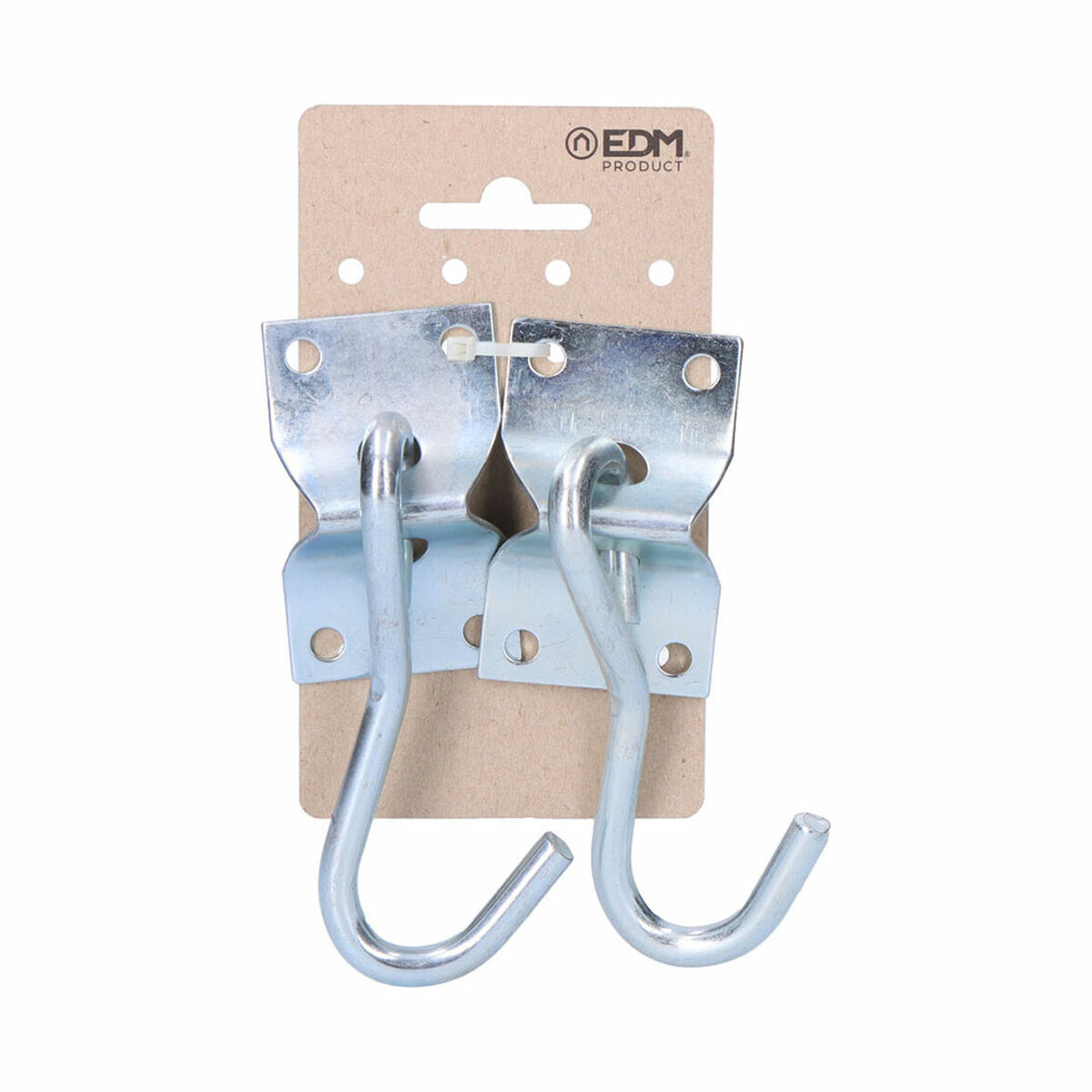 Stöd EDM 85243 Silvrig 70 x 45 mm Upphängningskrok Hängmatta (2 antal)